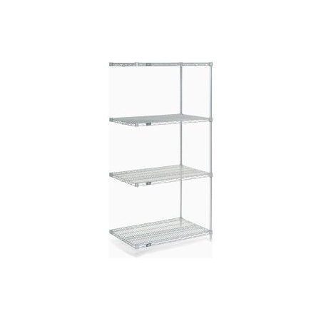 Global Equipment Nexel    Poly-Z-Brite    Wire Shelving Add-On 24"W x 24"D x 54"H A24245Z